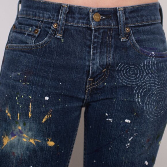 Women's Upcycled Levi's 511 Jeans - Size 28x32 - One of a Kind - Picture 4 of 5